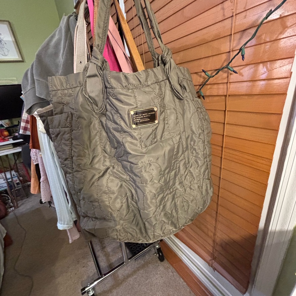 Marc By Marc Jacobs Quilted Green Tote